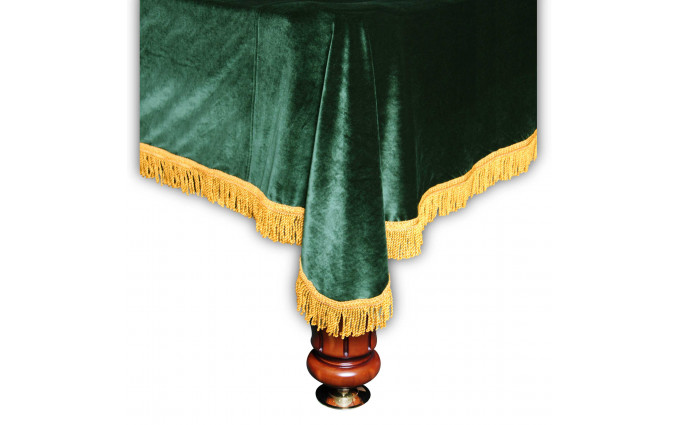 Покрывало Милано 8фт бархат зелёное/жёлтая бахрома Покрывало Милано 8фт бархат зелёное/жёлтая бахрома
